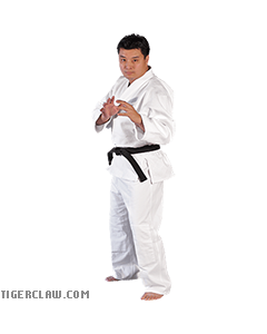 Bleached White Hayashi Single Weave Judo Uniform