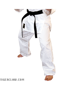 Martial Arts Single Weave Judo Pants with Drawstring Waist